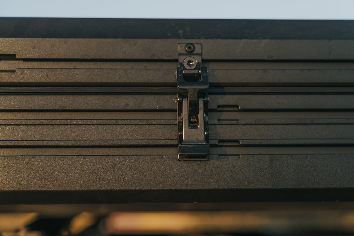 Lockable latch on the edge of the Intrepid Geo 3.0 Pro shell