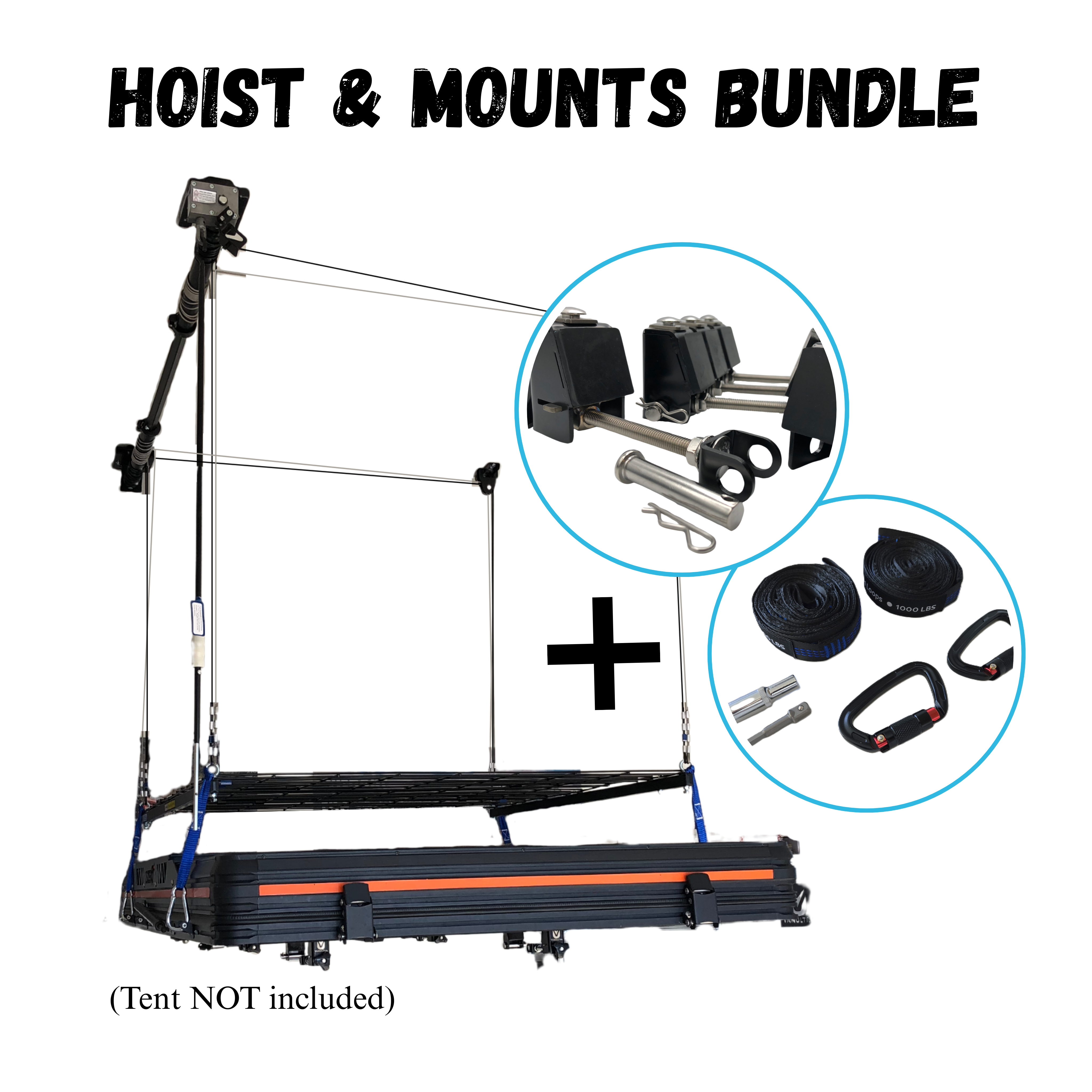 roof top tent hoist The Ultimate RTT Quick Release & Hoist Bundle – Tent Mount