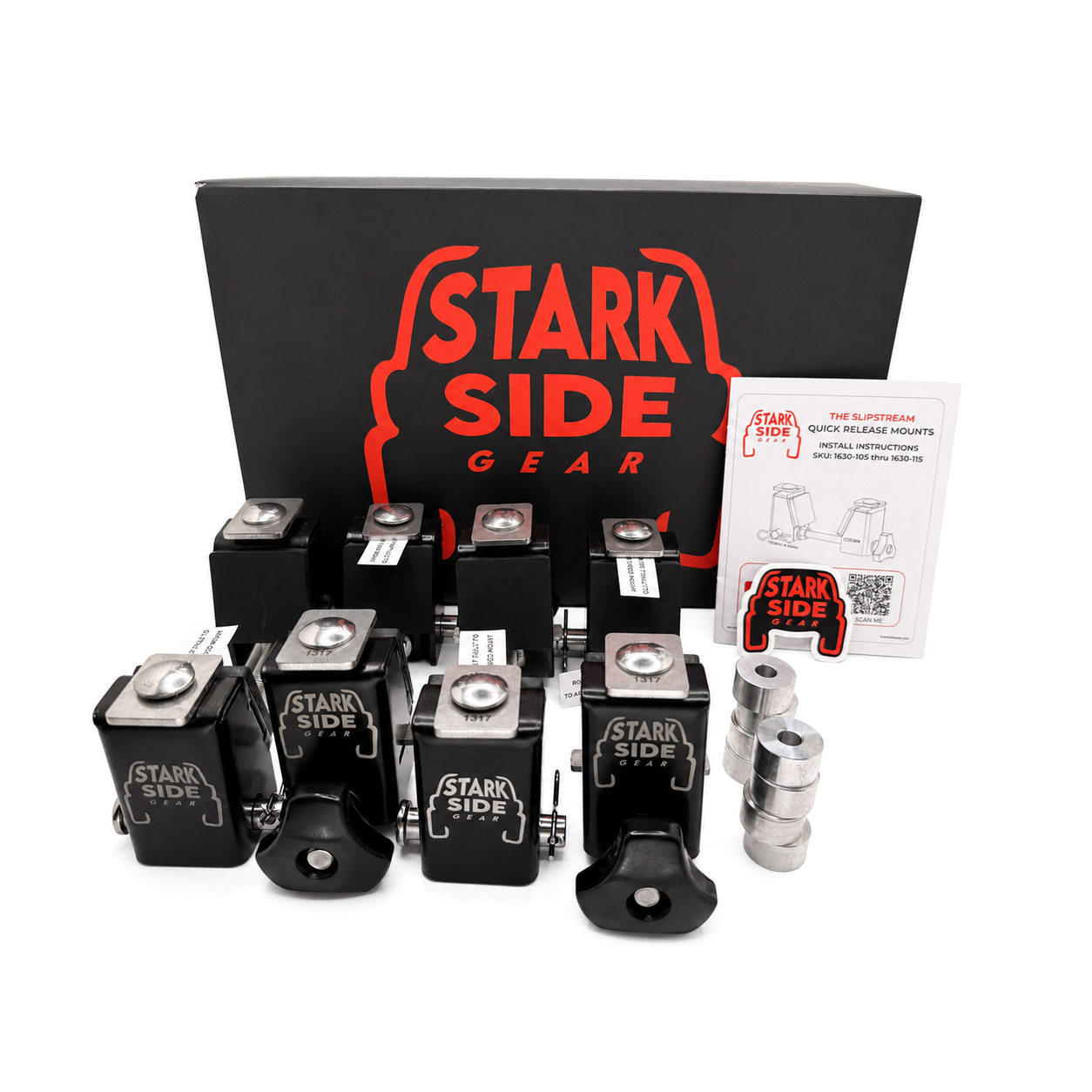 The Slipstream mount kit as it ships, in Stark Side Gear packaging