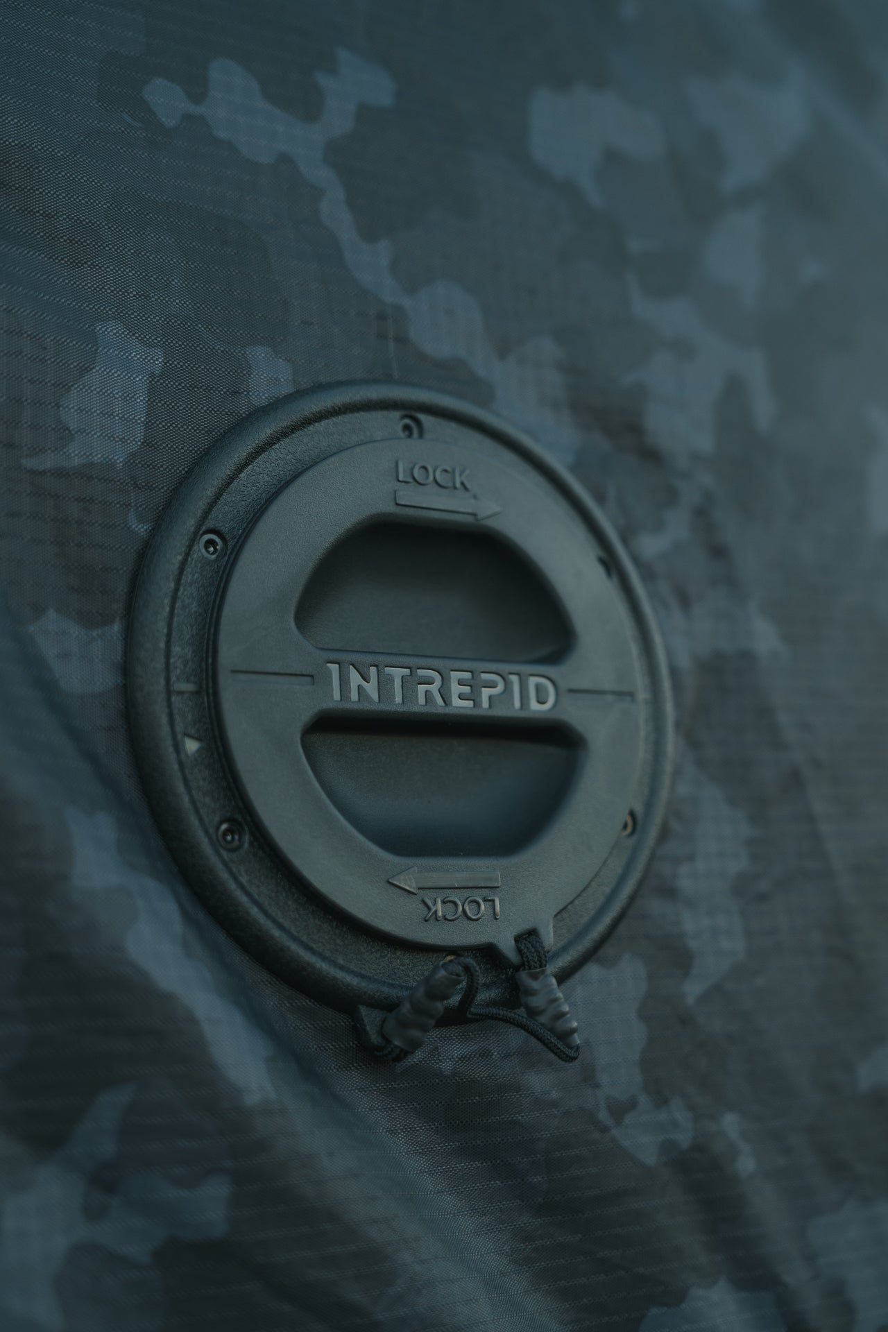Heater port cover on the Intrepid Geo 3.0 Pro, closed and twisted to lock