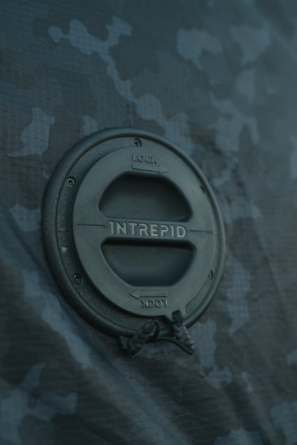 Heater port cover on the Intrepid Geo 3.0 Pro, closed and twisted to lock