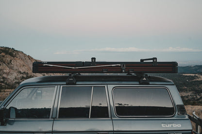 Intrepid Geo Solo closed, seen across the roof of a Land Cruiser